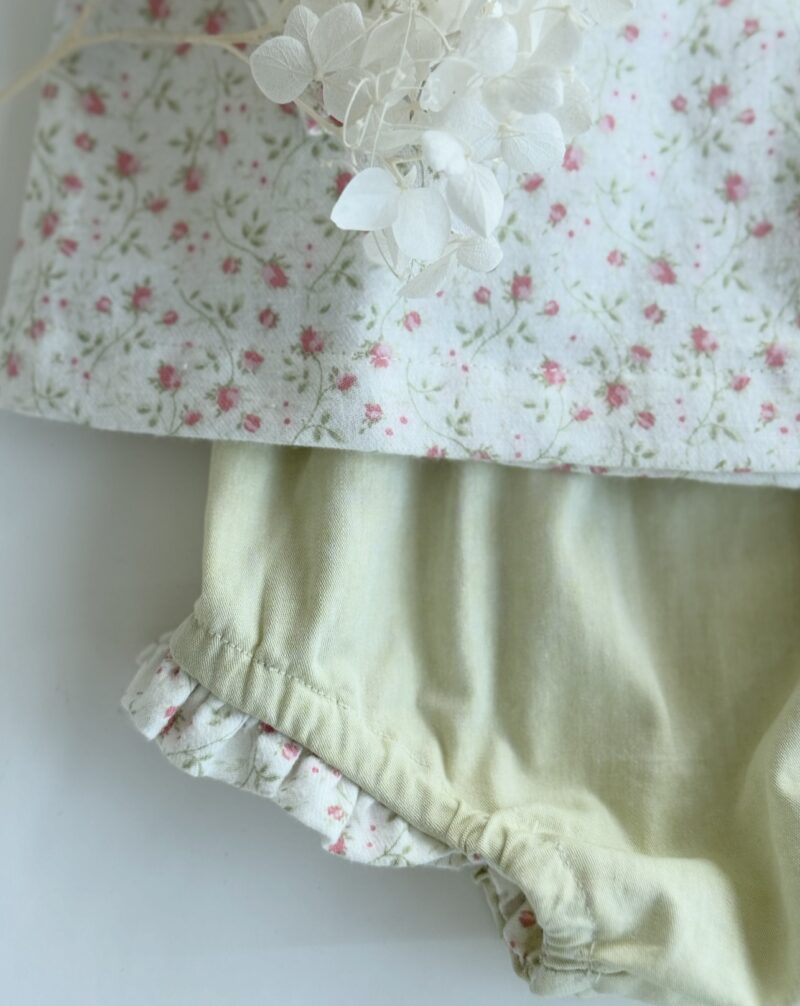Conjunto Bata e Tapa Fralda Bebê Menina - Image 2